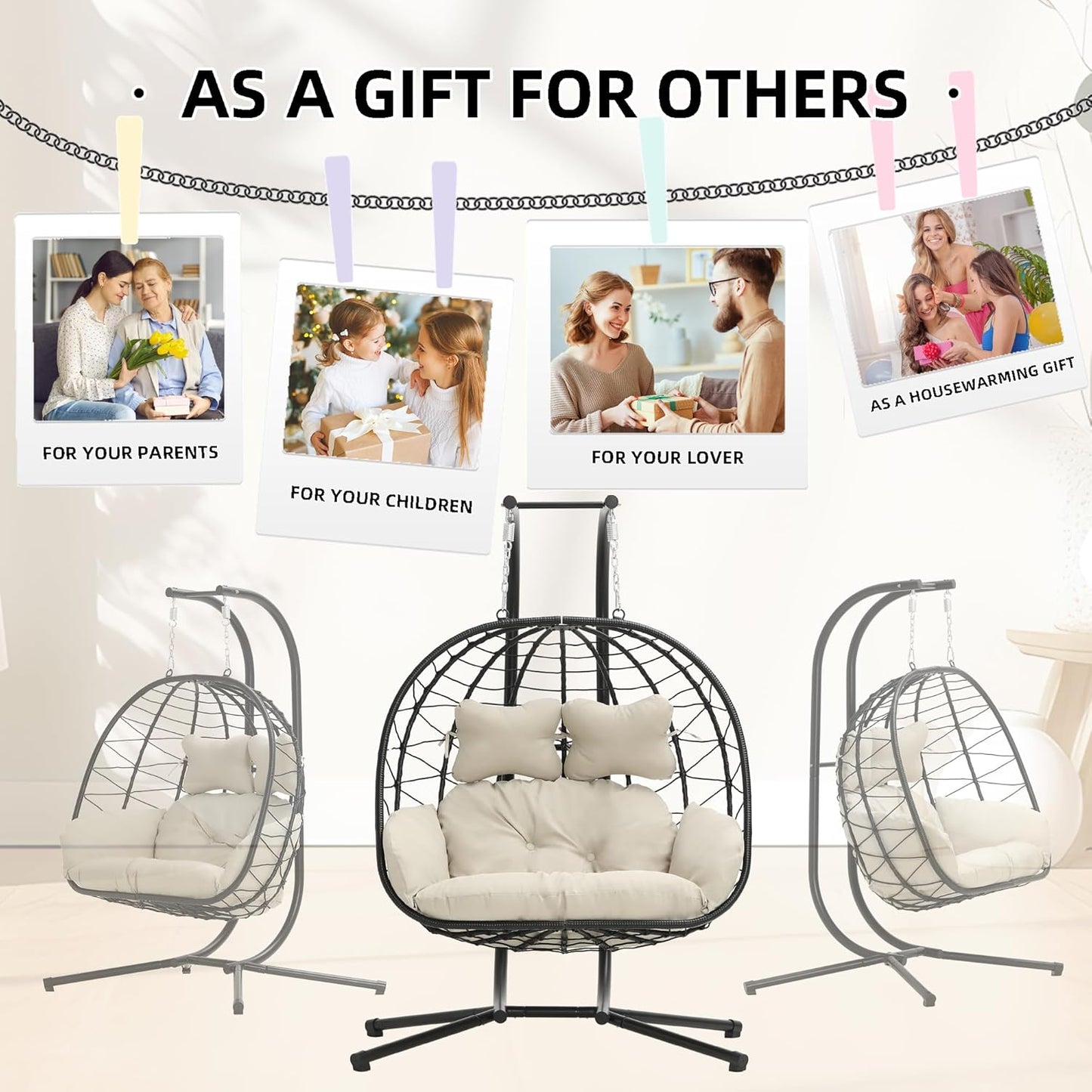 JESSELA - 2-Seater Hanging Pod Chair